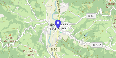 Carte OpenStreetMap — 1 rue des Moulins, Conques-en-Rouergue