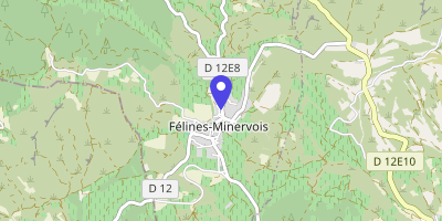 Carte OpenStreetMap — 2 place de la République, Félines-Minervois