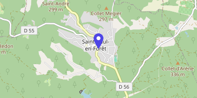 Carte OpenStreetMap — 154 place du Champ-de-Foire, Saint-Paul-en-Forêt