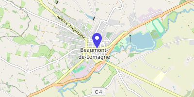 Carte OpenStreetMap — 13 place Gambetta, Beaumont-de-Lomagne