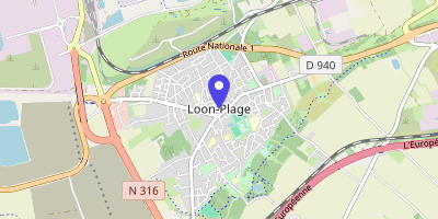 Carte OpenStreetMap — 27 place de la République, Loon-Plage