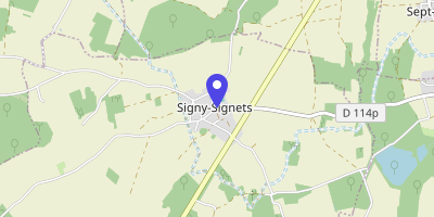 Carte OpenStreetMap — 5 place de l'Église, Signy-Signets