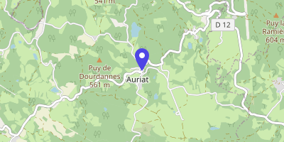 Carte OpenStreetMap — 1 route de la Mairie, Auriat