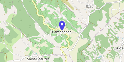 Carte OpenStreetMap — 14 place Léopold-Rousseau, Campagnac