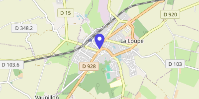 Carte OpenStreetMap — Place de l'Hôtel-de-Ville, La Loupe