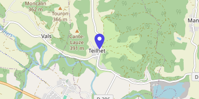 Carte OpenStreetMap — 21 rue Principale, Teilhet
