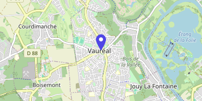 Carte OpenStreetMap — 1 place du Coeur-Battant, Vauréal
