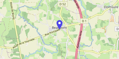 Carte OpenStreetMap — 331 rue Principale, Beaupont