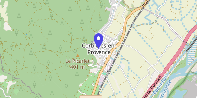 Carte OpenStreetMap — 1 place Haute, Corbières-en-Provence