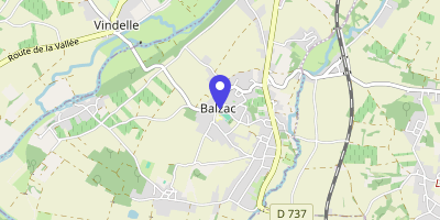 Carte OpenStreetMap — Place Jean-Louis-Guez-de-Balzac, Balzac