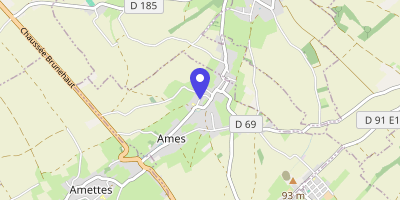 Carte OpenStreetMap — Place de l'Église, Ames