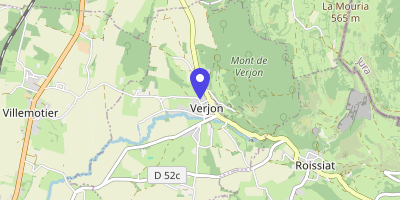 Carte OpenStreetMap — 1 rue du Puits-Rouge, Verjon