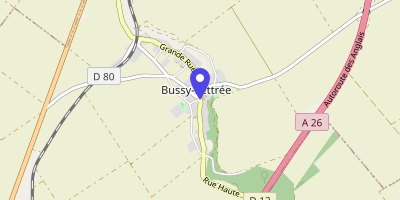 Carte OpenStreetMap — 12 rue Haute, Bussy-Lettrée