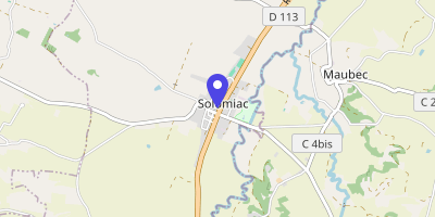 Carte OpenStreetMap — 1 place de la Halle, Solomiac