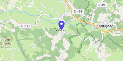 Carte OpenStreetMap — 5 place de la Forge, Vebret