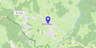 Carte OpenStreetMap — 1 place de l'Église, Jonzieux