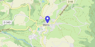 Carte OpenStreetMap — 10 place de la Mairie, Mens