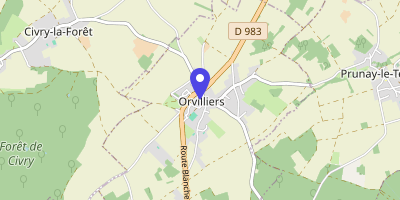 Carte OpenStreetMap — Place Georges-Pompidou, Orvilliers