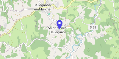 Carte OpenStreetMap — 1 le Bourg, Saint-Silvain-Bellegarde