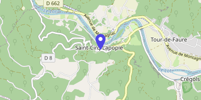 Carte OpenStreetMap — 1360 Route des Citoyens du Monde, Saint-Cirq-Lapopie