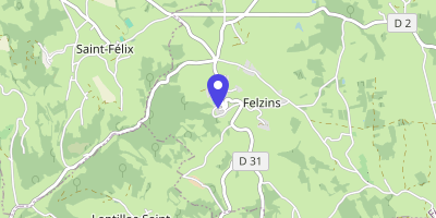 Carte OpenStreetMap — 55 place de la Mairie, Felzins