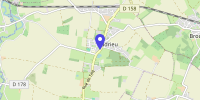 Carte OpenStreetMap — 5 rue du Moutier, Audrieu