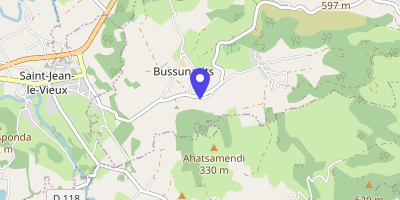 Carte OpenStreetMap — 70 rue de l'Église, Bussunarits-Sarrasquette