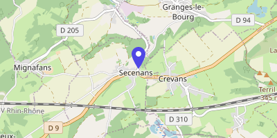 Carte OpenStreetMap — 6 rue des Granges, Secenans