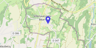Carte OpenStreetMap — 9 place de la Mairie, Villenave-près-Béarn
