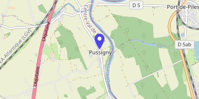 Carte OpenStreetMap — 5 rue de la Mairie, Pussigny