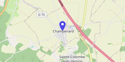 Carte OpenStreetMap — Place de la Mairie, Champenard