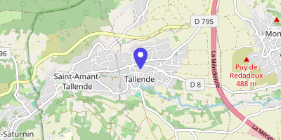 Carte OpenStreetMap — 7 rue de la Mairie, Tallende