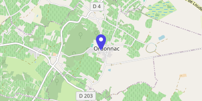Carte OpenStreetMap — 1 place du Général-de-Gaulle, Ordonnac