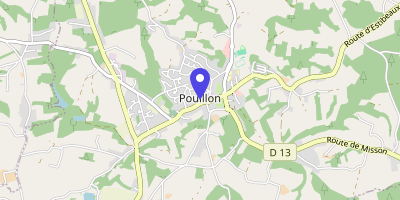 Carte OpenStreetMap — 96 place de la Mairie, Pouillon