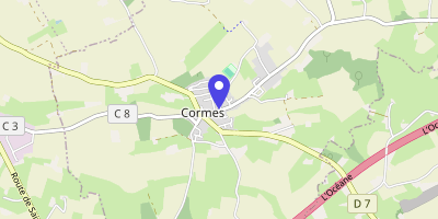 Carte OpenStreetMap — 23 rue Henri-Poussin, Cormes