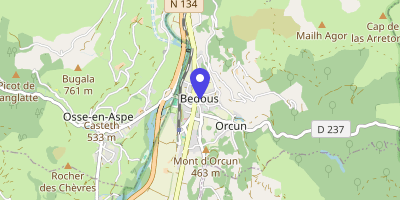 Carte OpenStreetMap — 1 place François-Sarraillé, Bedous