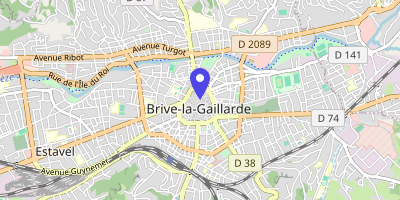 Carte OpenStreetMap — 7 place Jean-Charbonnel, Brive-la-Gaillarde