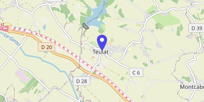 Carte OpenStreetMap — 2 route des Coteaux, Teulat