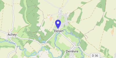 Carte OpenStreetMap — 1 place de la Mairie, Delain