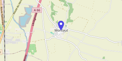 Carte OpenStreetMap — Place de la Mairie, Montaut