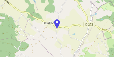 Carte OpenStreetMap — 80 route du Laussou, Dévillac