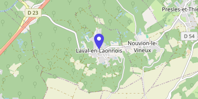 Carte OpenStreetMap — 2 rue de la Fontaine, Laval-en-Laonnois