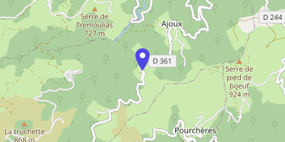 Carte OpenStreetMap — 1 Lavastret, Ajoux