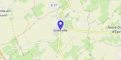 Carte OpenStreetMap — 2 place du Major-Quance, Giverville
