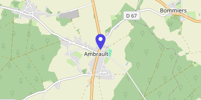 Carte OpenStreetMap — 1 place de l'Église, Ambrault