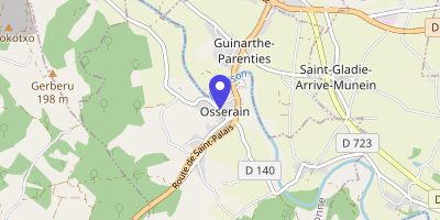 Carte OpenStreetMap — 160 rue de l'Église, Osserain-Rivareyte