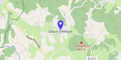 Carte OpenStreetMap — 16 impasse de la Mairie, Céaux-d'Allègre