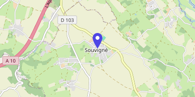 Carte OpenStreetMap — 1 place de la Mairie, Souvigné