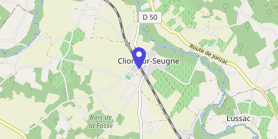 Carte OpenStreetMap — 2 place Jean-Moulin, Clion-sur-Seugne