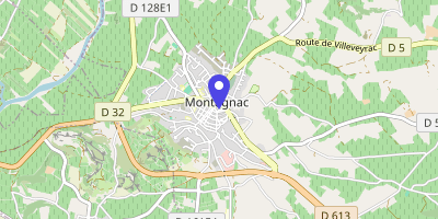 Carte OpenStreetMap — 5 place Émile-Combes, Montagnac